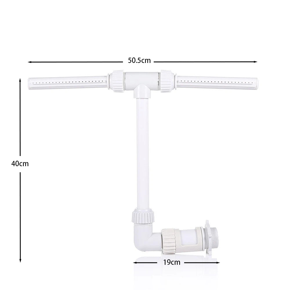 Dual Spray Water Fountain Adjustable Waterfall Pool Sprinkler Creative Swimming Pool Sprayer Fountain